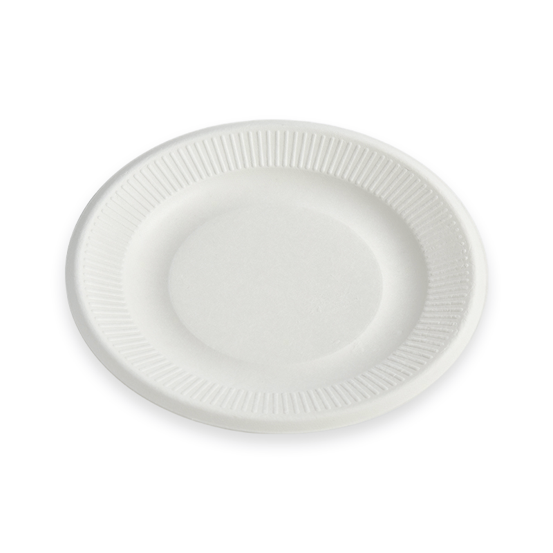 7" Rippled Edge Sugarcane Fibre Plate
