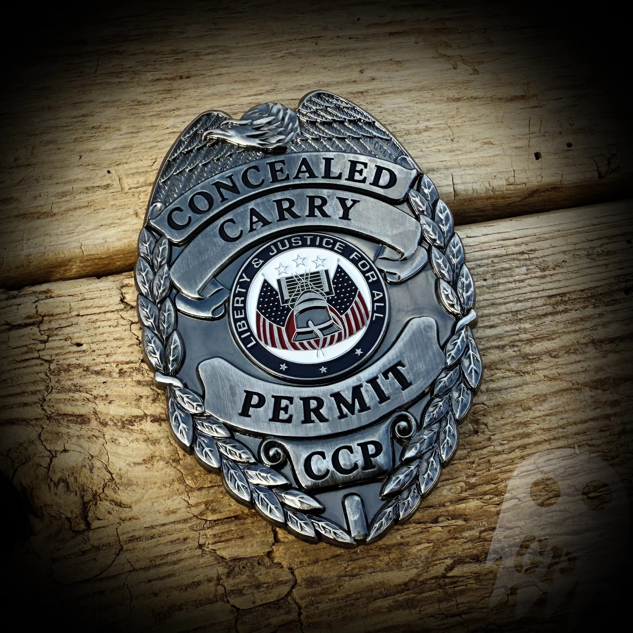 Conceal Carry Permit Badge Ghost Patch