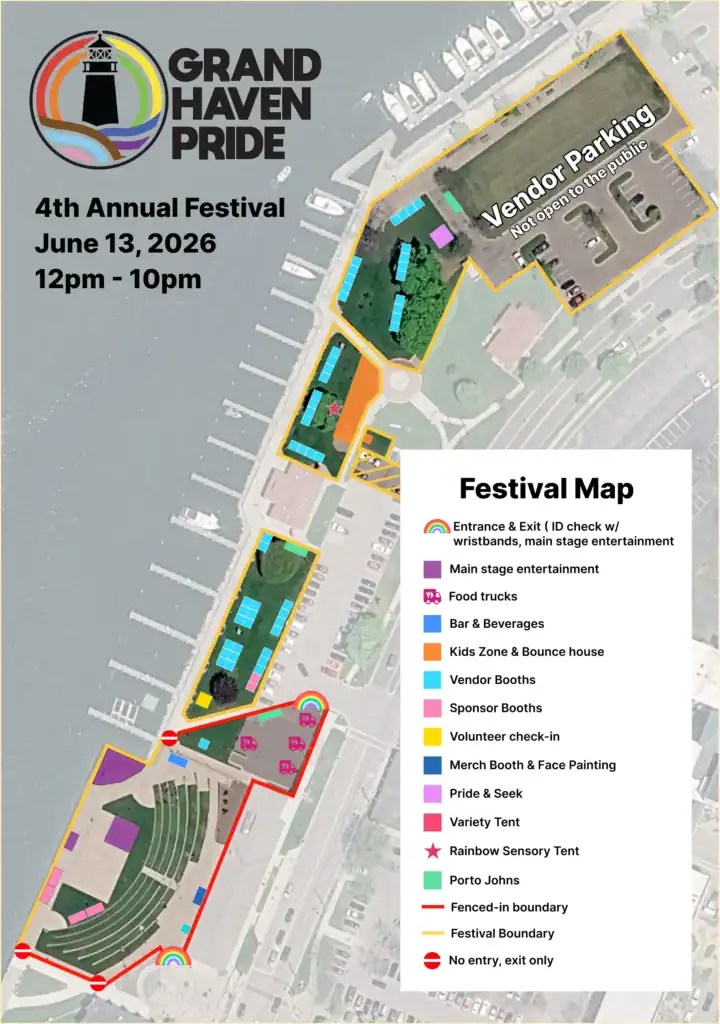 Map Grand Haven Pride 2026 GHPF Map