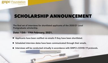 GNPC Postgraduate Scholarship Interview Dates