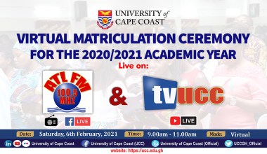 UCC Virtual Matriculation Ceremony Schedule