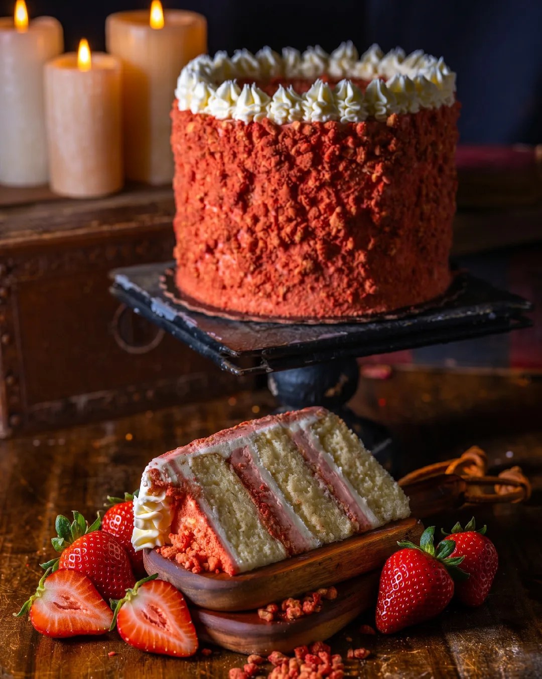 Strawberry Crunch Cake
