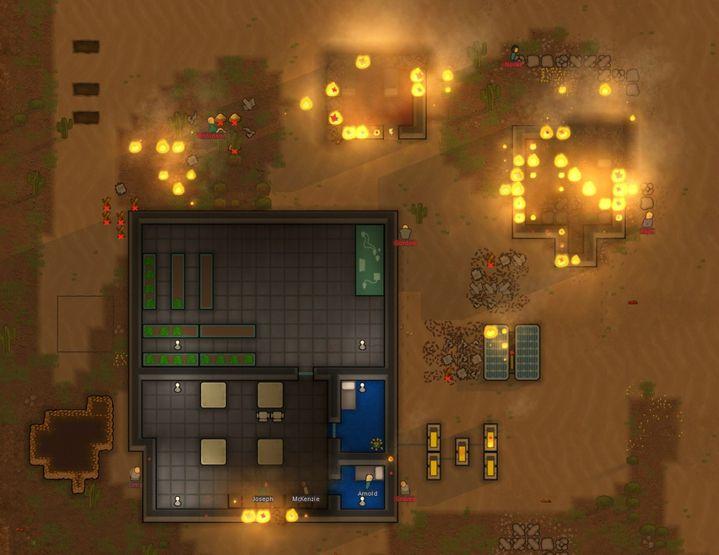A massive fire has broken out in a colony.