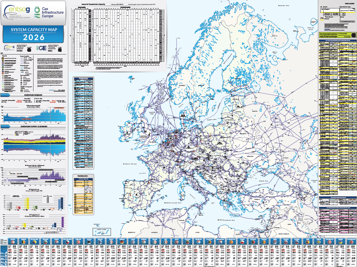 System Capacity Map Gas EuropeGas Europe Gie 
