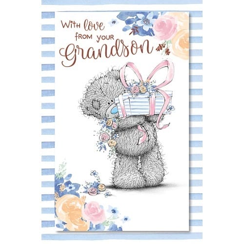 with love from your grandson greeting card