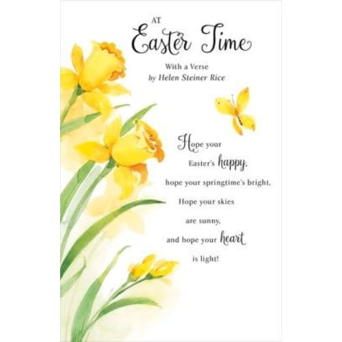 At Easter Time Helen Steiner Verse Greeting Card