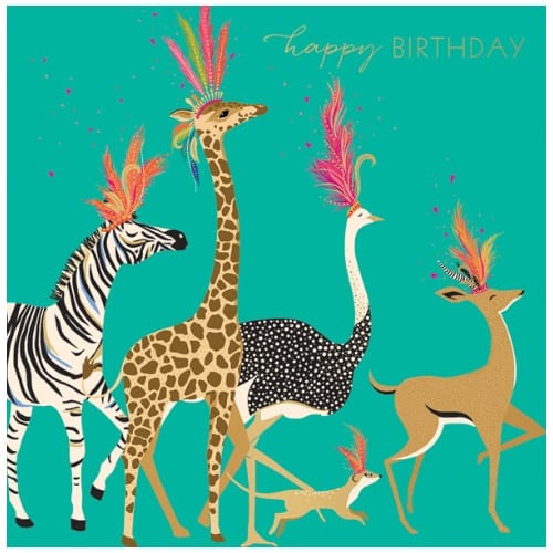 Sara Miller Party Animals Birthday Card