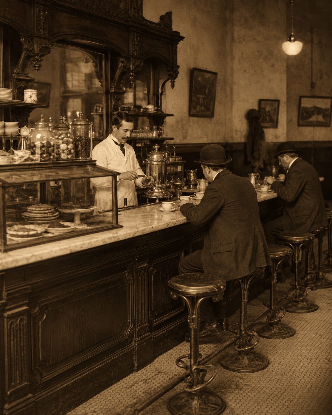 Early Philadelphia luncheonette and coffee counter