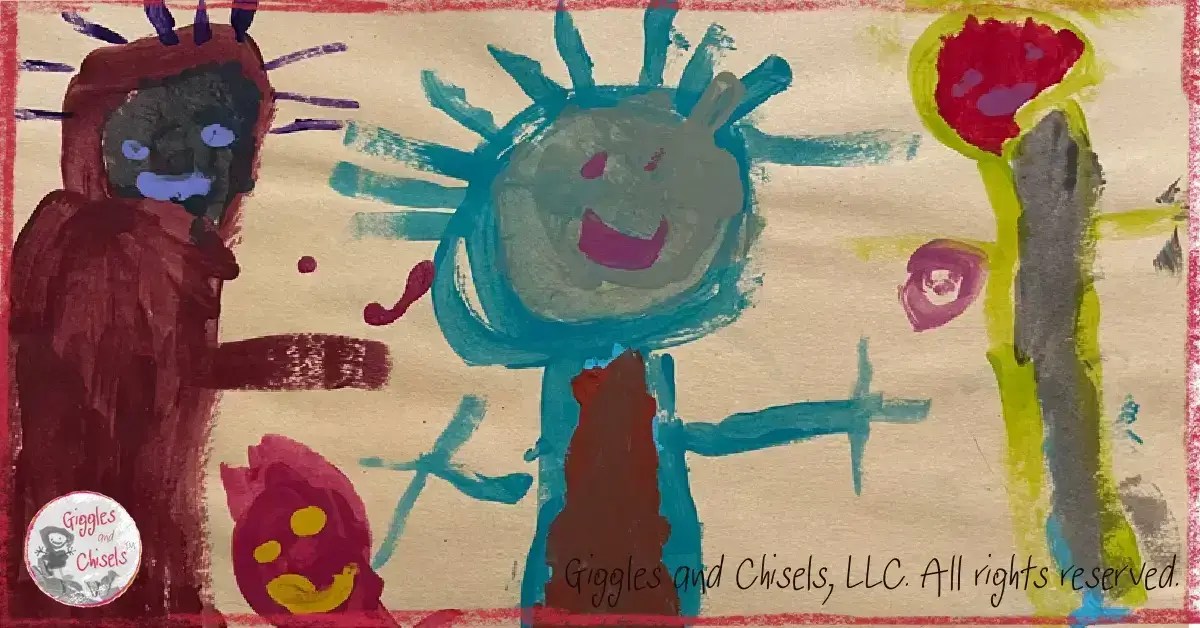 A painting from a young child, showing their unique potential