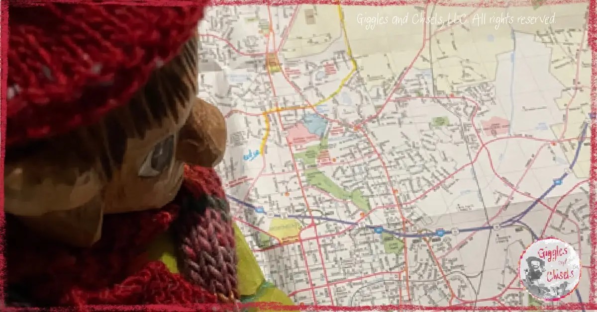 Pierre Qui Roule, looking at a map