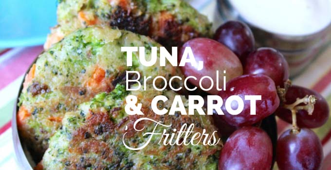 Tuna Broccoli and Carrot Fritters & Produce for Kids