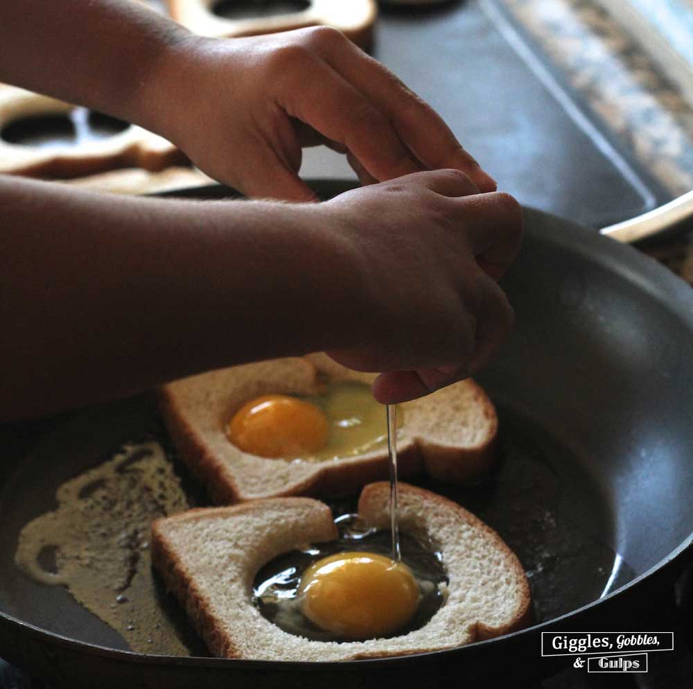 Kid Friendly Egg in a Hole Giggles, Gobbles and Gulps