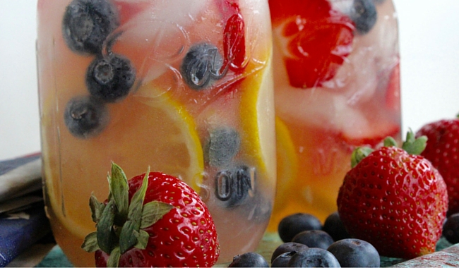 Red White and Blue Lemonade Mocktail