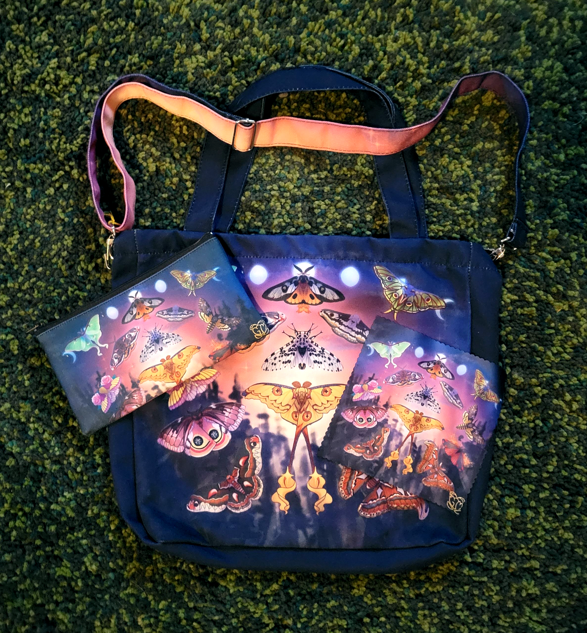 Moths Eclipse Messenger Bag