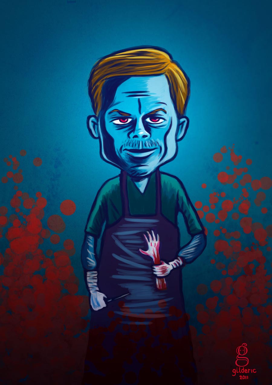 Dexter (caricature) - Dessin de Gilderic)