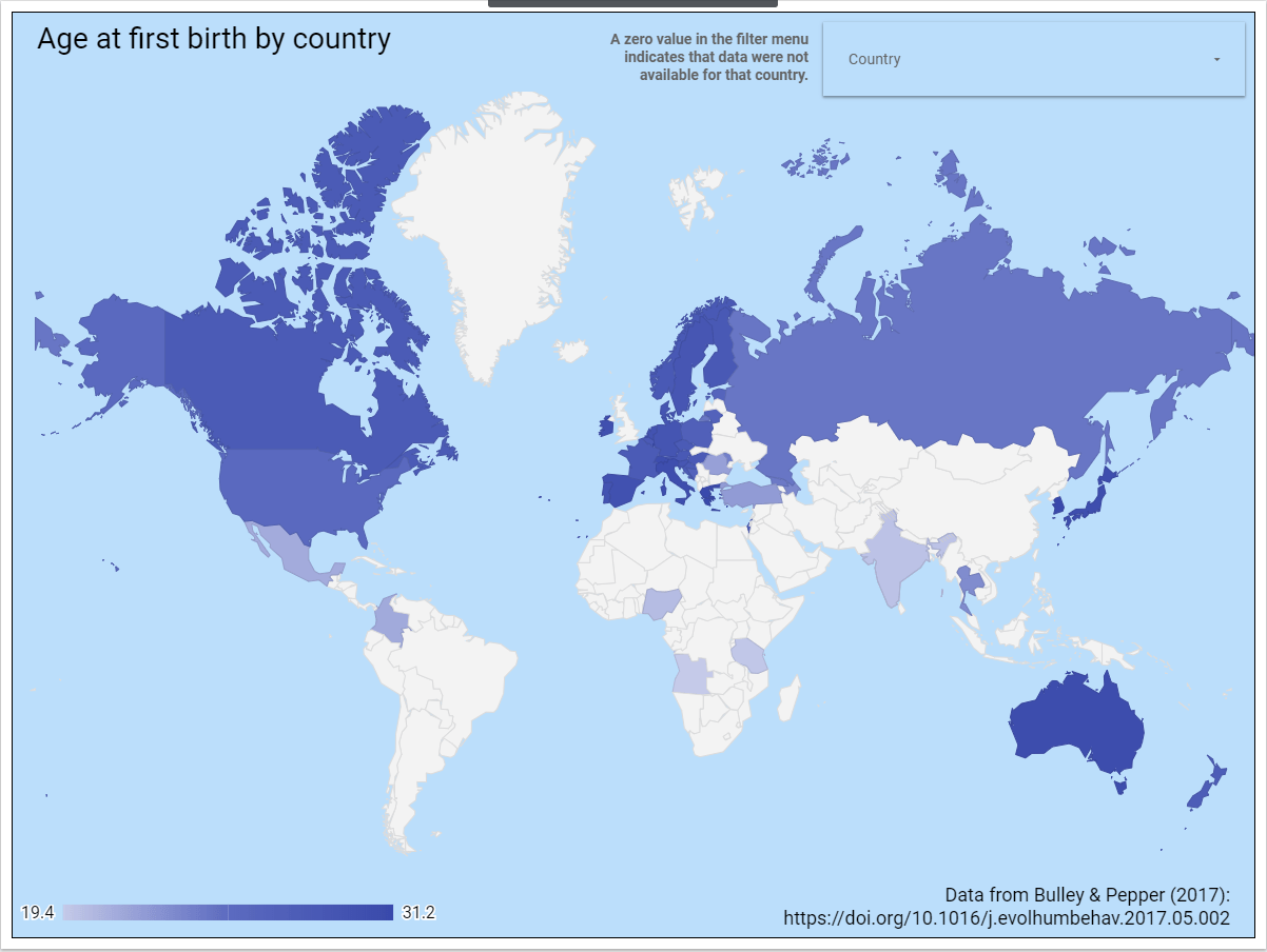 New Maps Cross Country Between Life Expectancy Age At First Birth Map 