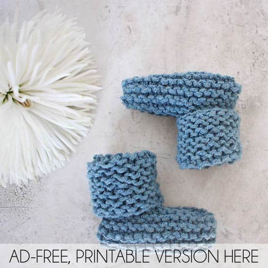 knitted baby booties patterns beginners