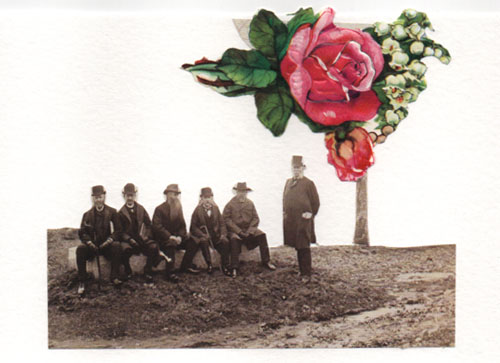 December Postcard 4 December 12, 2015 magazine collage 4x6"