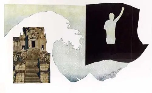 Collage on paper 10.5"w x 7"h