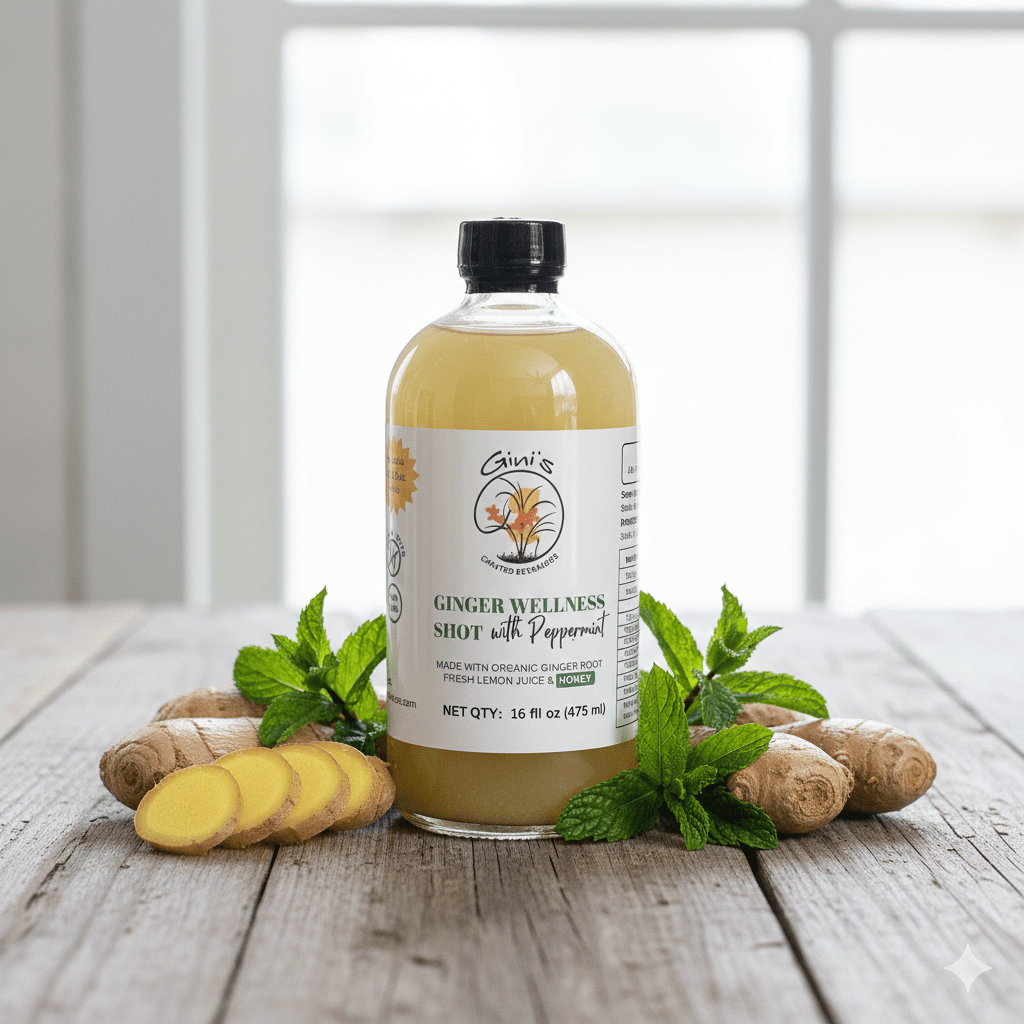 Ginger Wellness Shot With Peppermint, 16. fl. oz.
