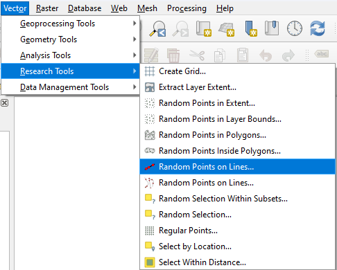 Random Points on Lines Path