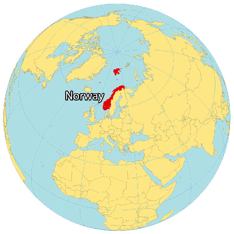 Map Of Norway And Satellite Imagery GIS Geography Norway World Map 