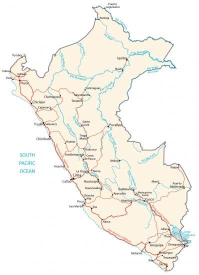 Map Of Peru GIS Geography Peru Map 398x550 