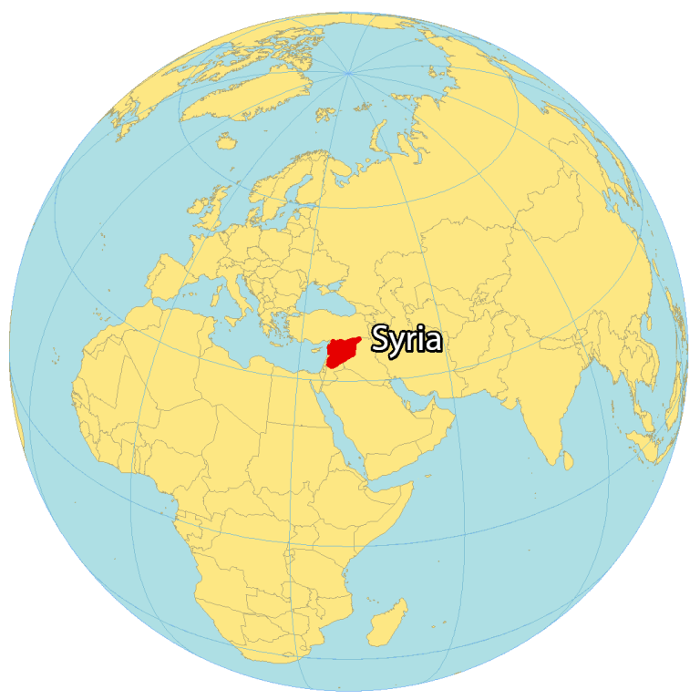 Syria Map Cities And Roads GIS Geography Syria World Map 768x768 