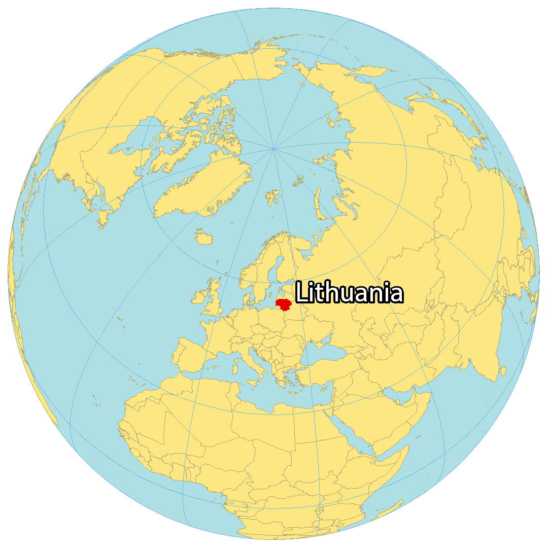 Lithuania On World Map Lithuania World Map 