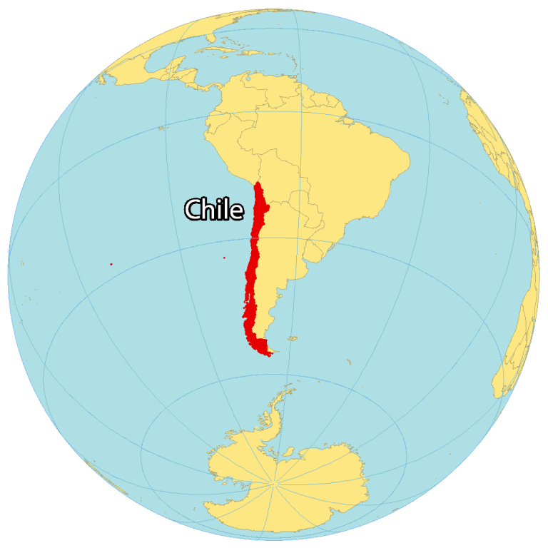 Map Of Chile And Satellite Imagery GIS Geography Chile World Map 768x768 