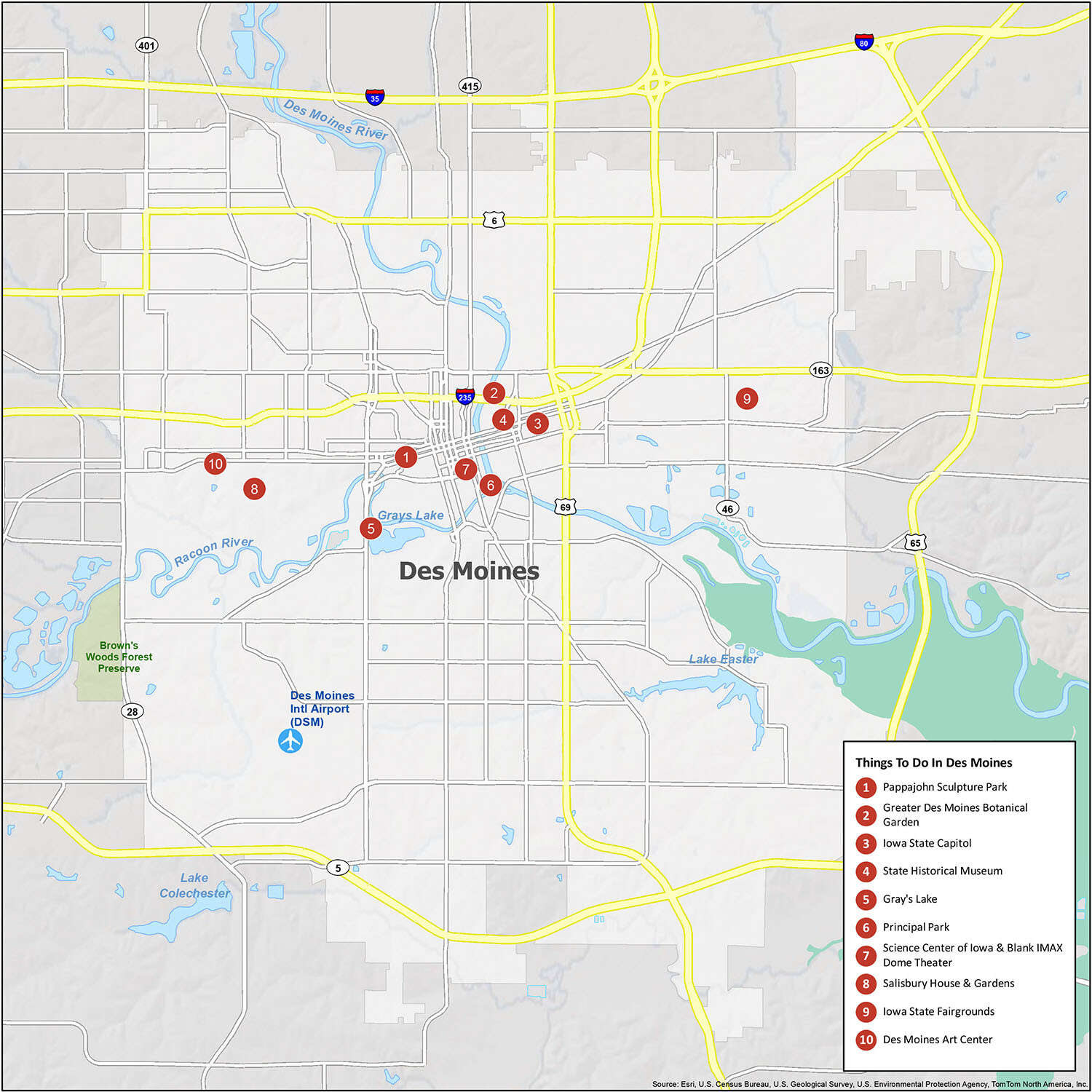Des Moines Iowa Map West Des Moines Iowa Map Detailed Street Map Des Moines Things To Do 