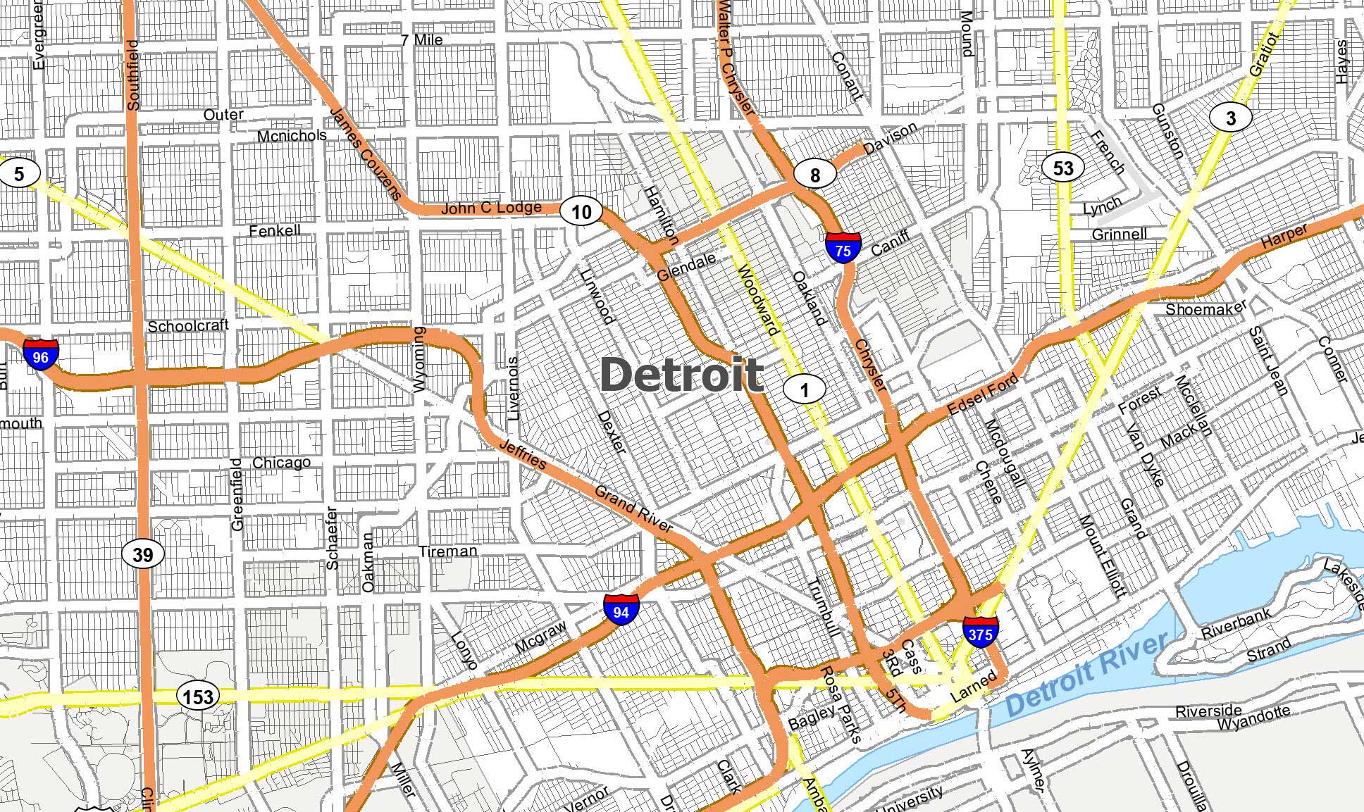 Map Of Detroit Counties