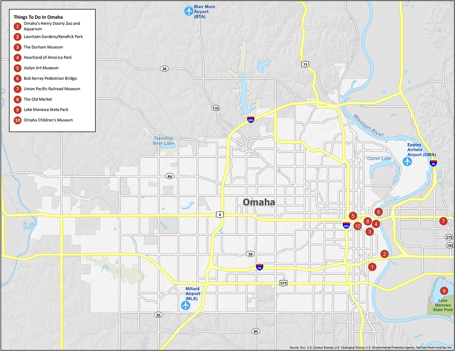 Map Of Omaha Streets Omaha Things To Do 