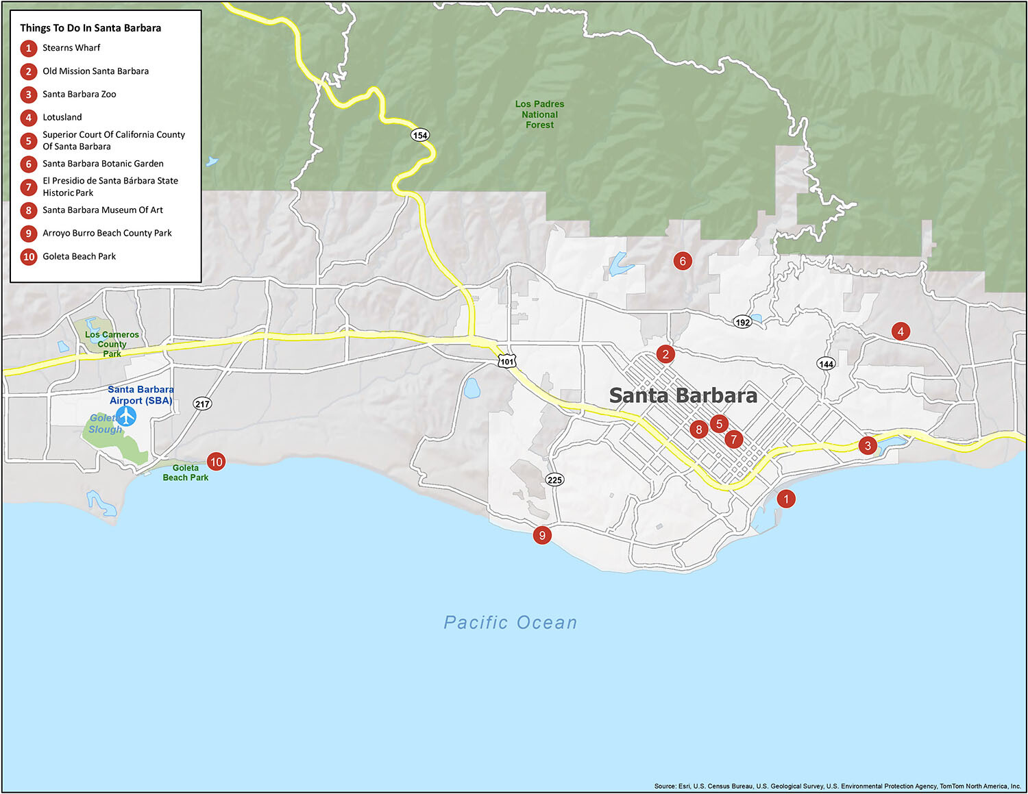 Santa Barbara California Map GIS Geography Santa Barbara Things To Do 