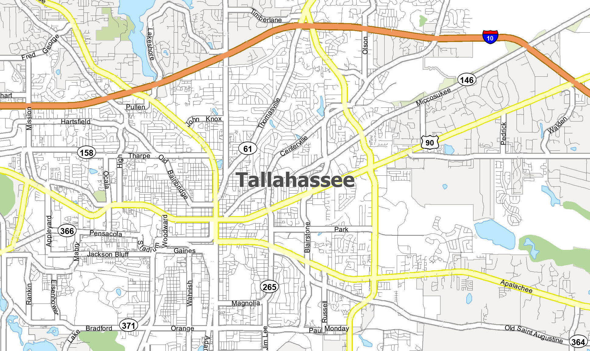 Maps Tallahassee Florida Tallahassee Map Feature 