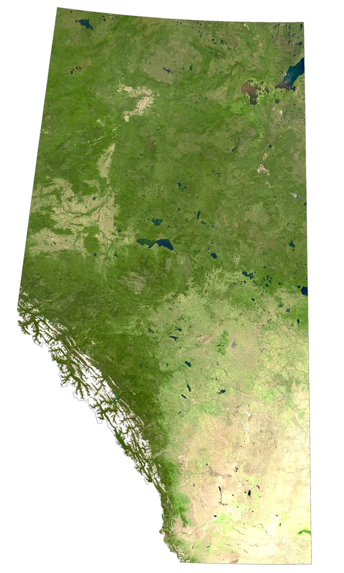 Map Of Alberta Cities And Roads GIS Geography Alberta Satellite Map 