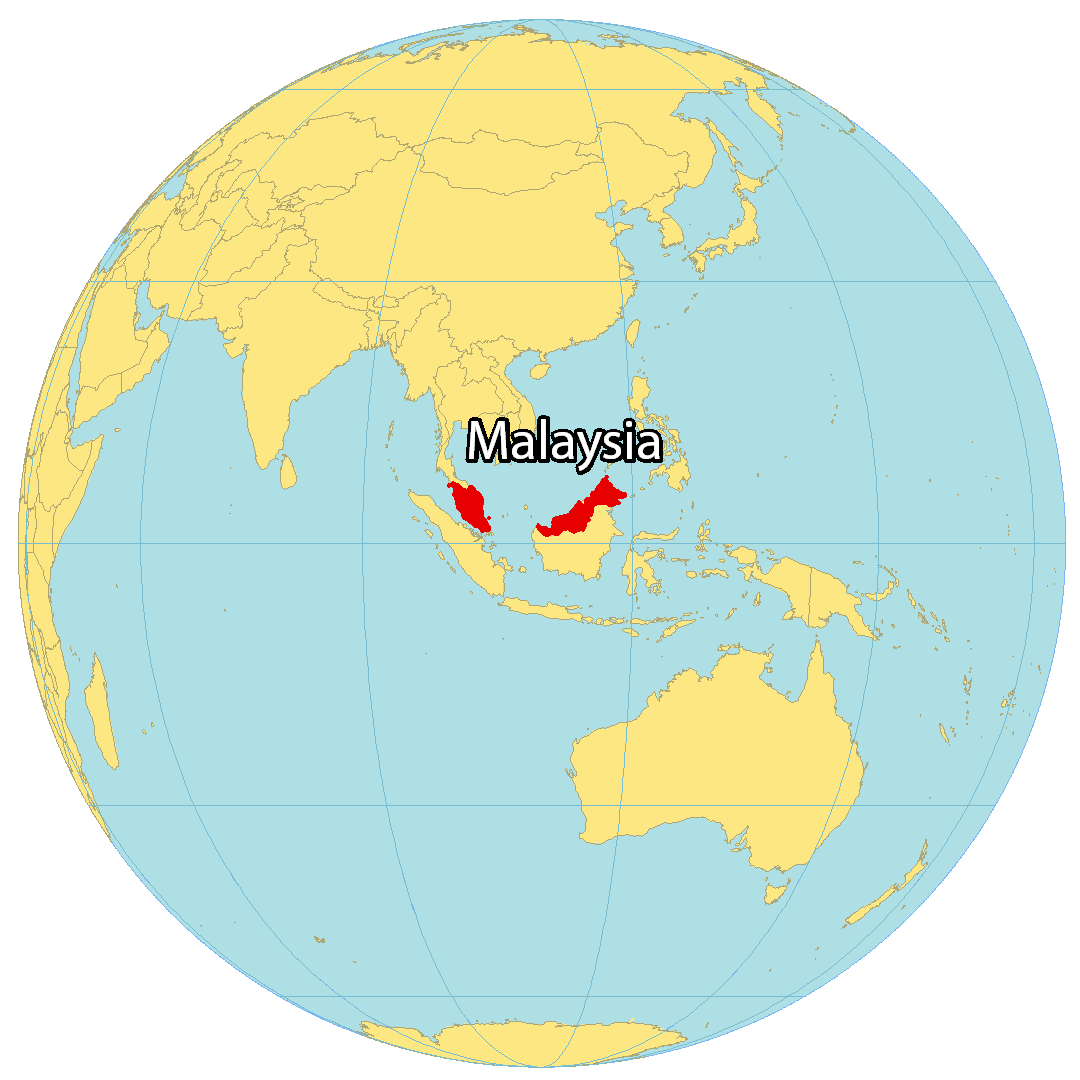 Malaysia On The World Map Political Map Of Malaysia ILVRR Malaysia World Map 