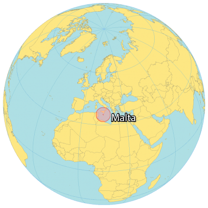 Malta Map Cities And Roads GIS Geography Malta World Map 425x425 