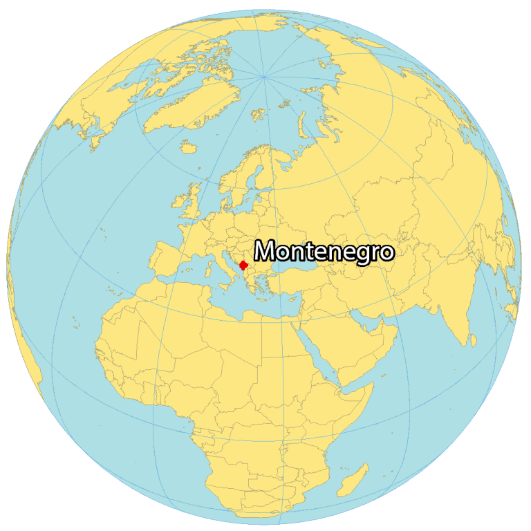 Montenegro World Map Location Montenegro World Map 768x768 