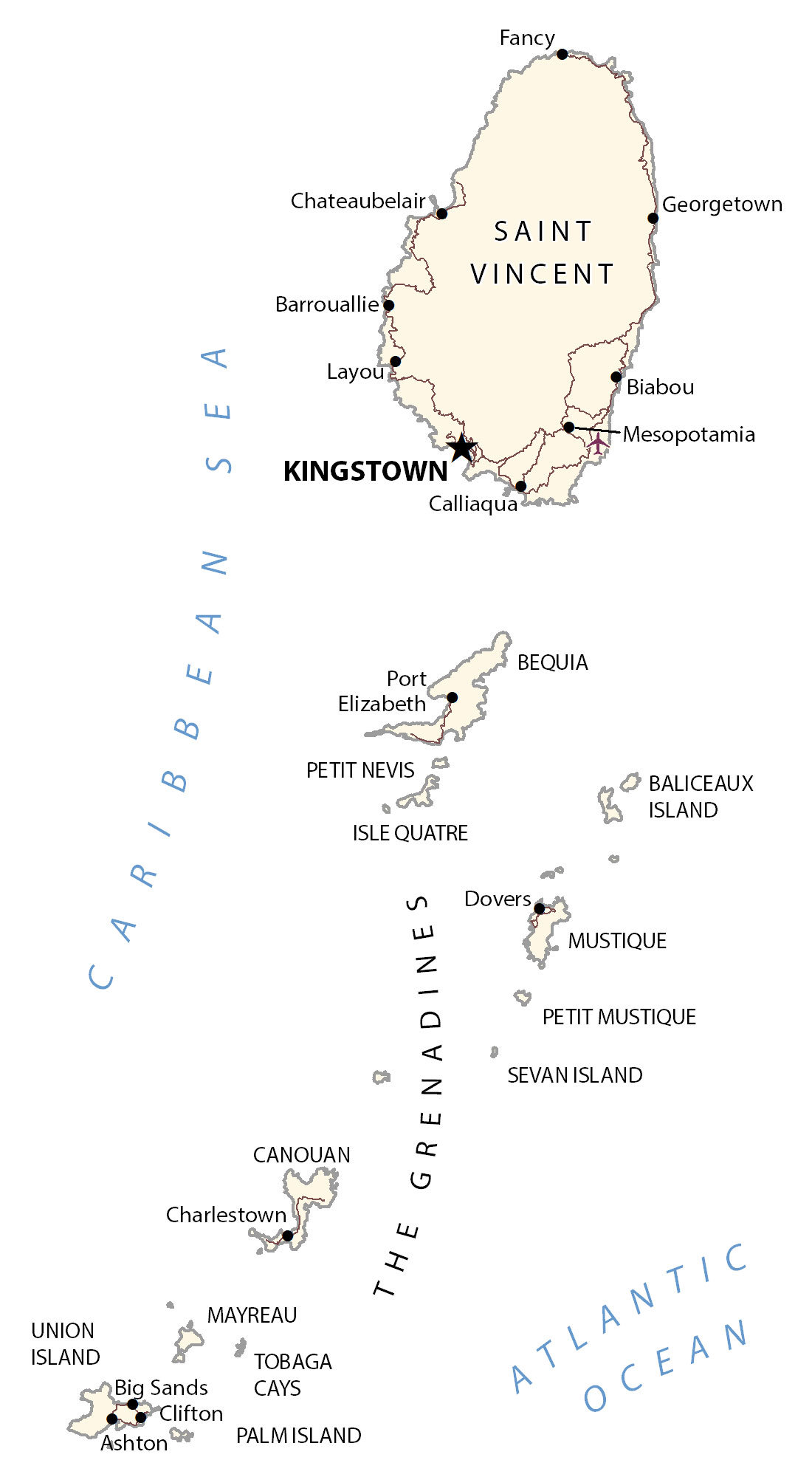 Saint Vincent And The Grenadines Map JRPLKG St Vincent And Grenadines Map 