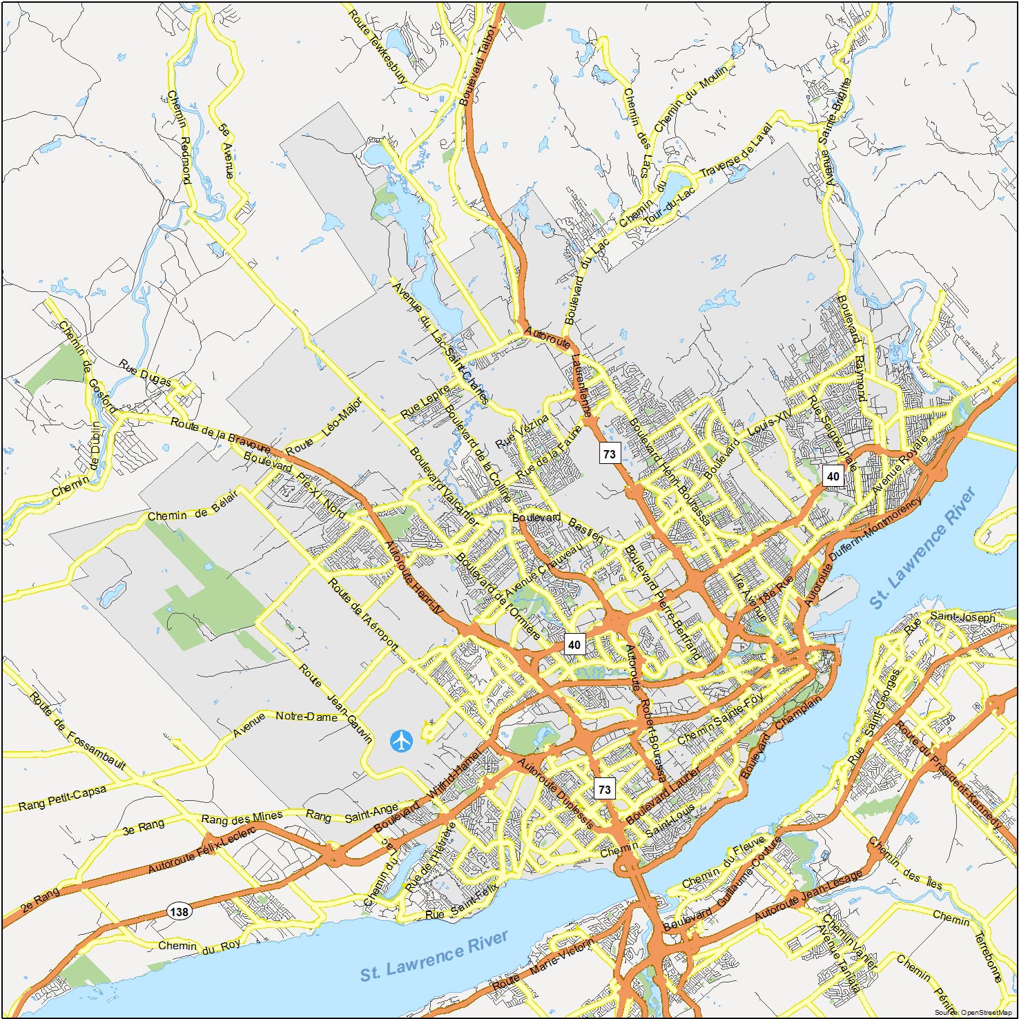 Quebec City Tourist Attractions Map Things To Do And See In Quebec Quebec City Road Map 