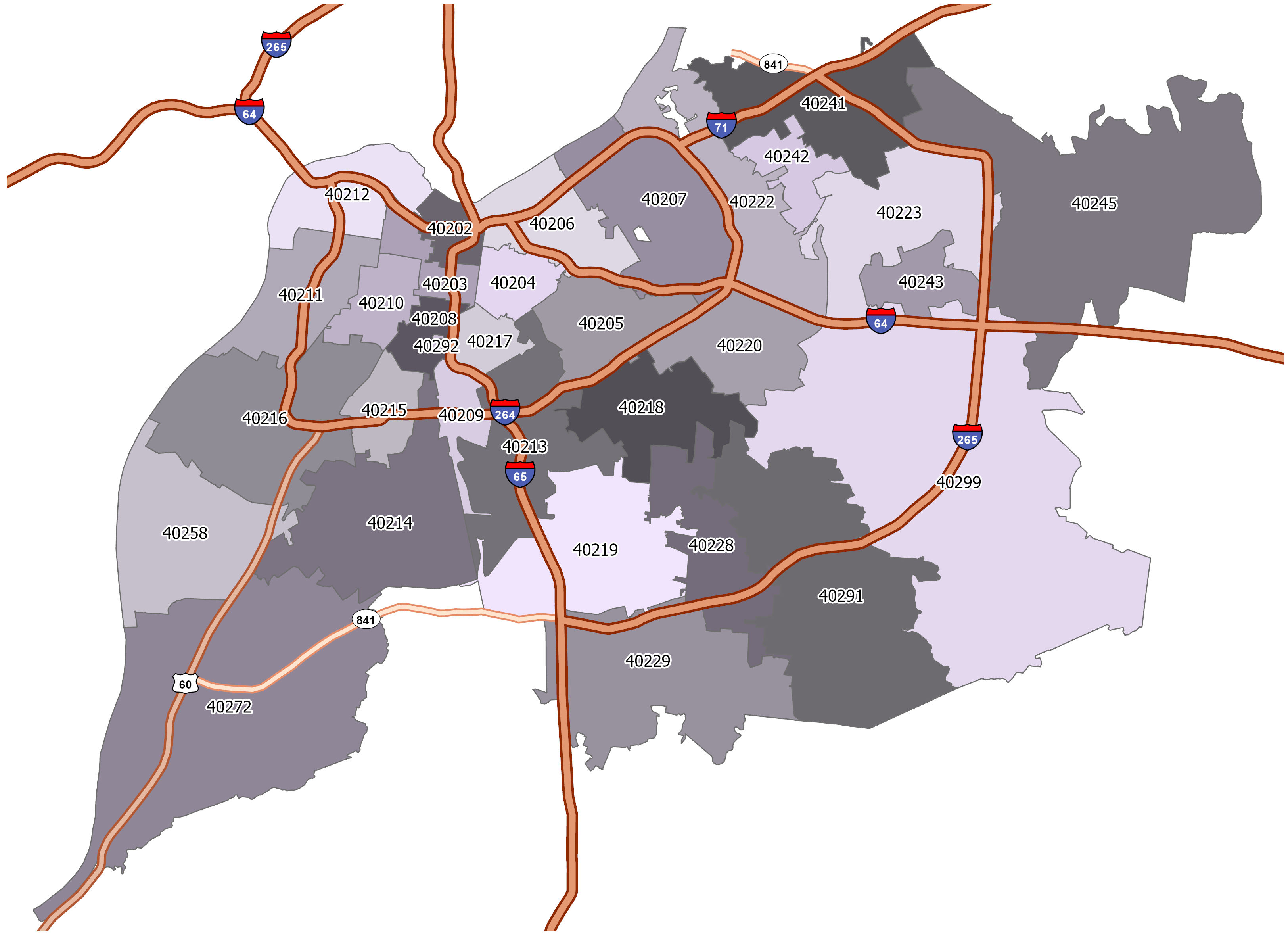 When To Plant By Zip Code Louisville Zip Code Map 