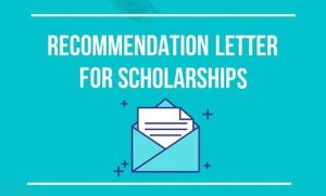 Scholarship recommendation letter image