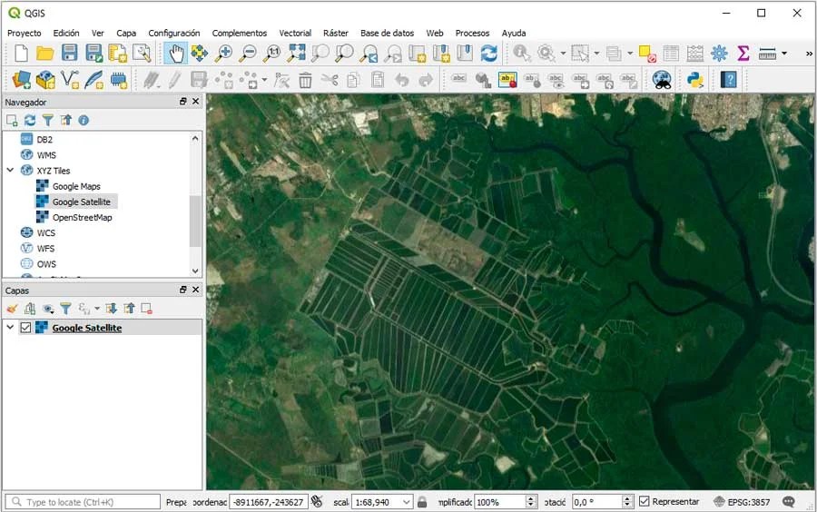 Synchronize Google Earth with QGIS 3
