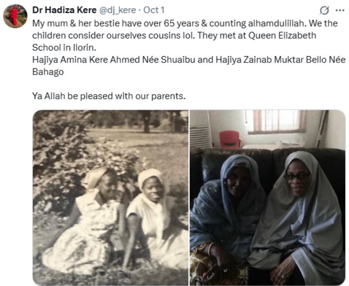 Lecturer shares touching photos of mother and best friend of 65 years Lecturer shares touching photos of mother and best friend of 65 years