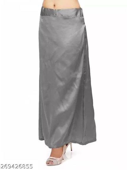 Grey Drawstring Saree Petticoat Pack of 1 - 2023