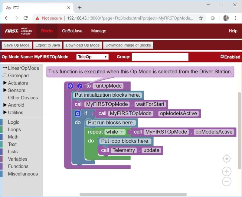 Writing An Op Mode With Ftc Blocks First Tech Challenge Ftcrobotcontroller Wiki Github - Modern Light Photo - Desktop