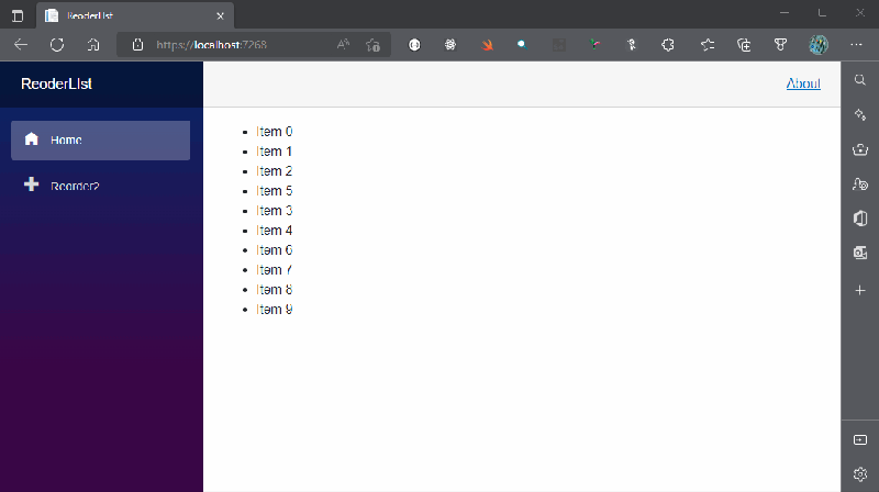Drag and drop with Blazor - Reorder list