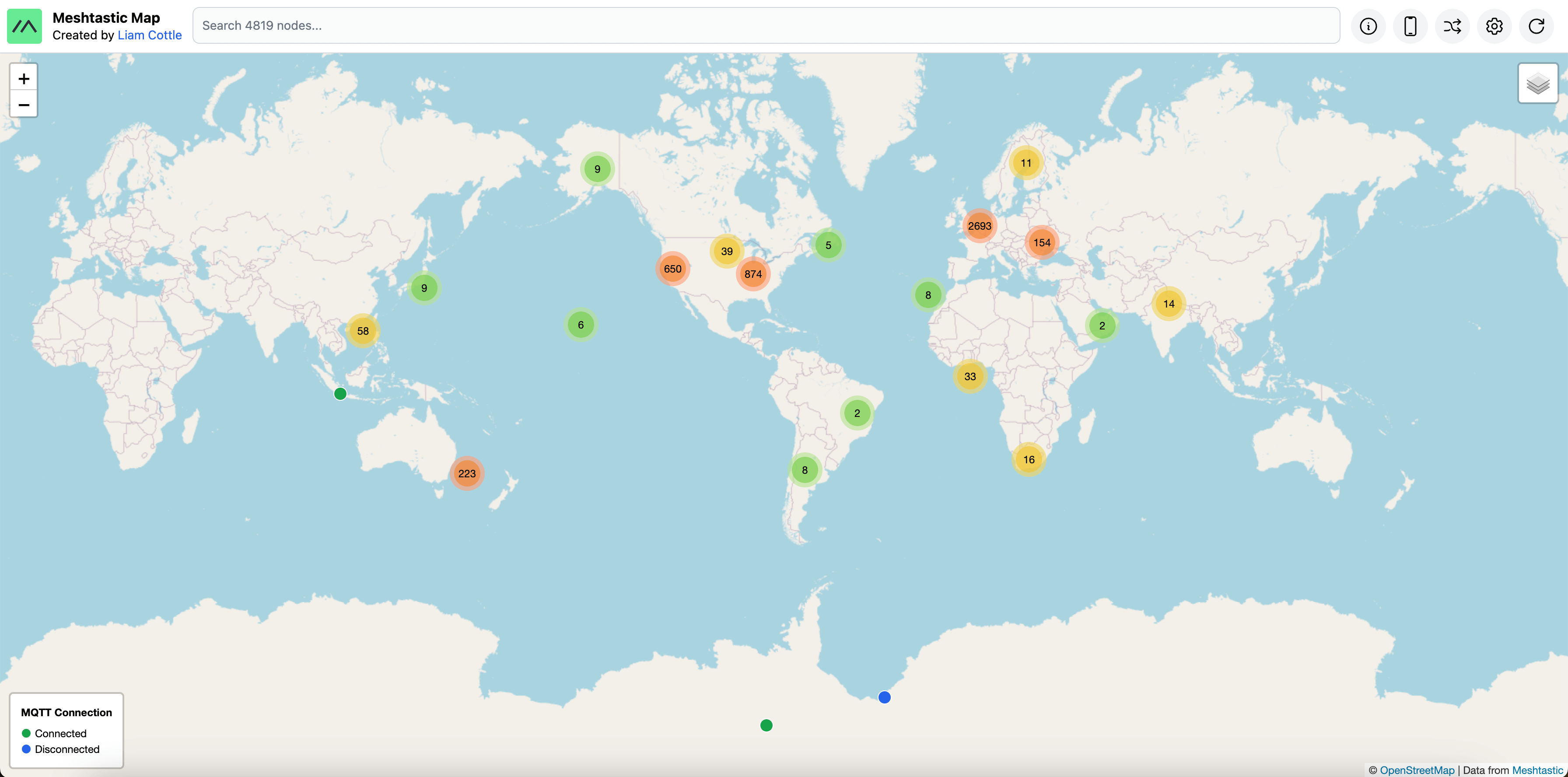 Github Liamcottle Meshtastic Map A Of All Nodes Heard Screenshot.