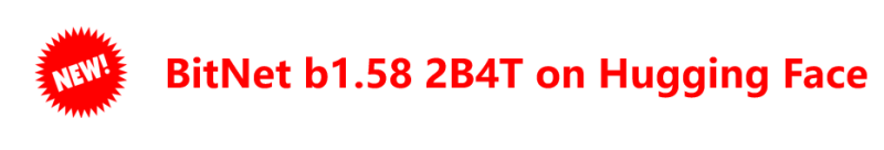抱きしめる顔の BitNet モデル